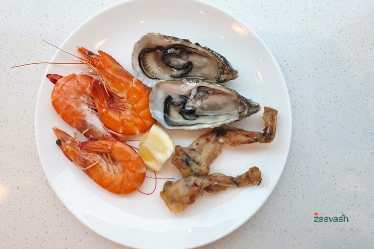 صدف خوراکی و میگو